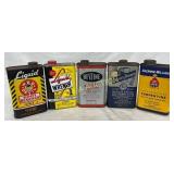 5 Vintage 16 fl oz Solvent Cans: Red Devil, Liquid 5 Vintage 16 fl oz Solvent Cans: Red Devil, Liquid