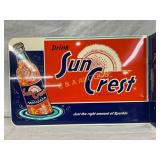 Sun Crest Embossed Metal Advertising Sign, 18in x Sun Crest Embossed Metal Advertising Sign, 18in x