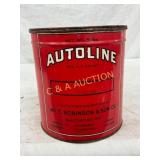 Autoline 5lb Metal Can by W.C. Robinson & Son Co., Autoline 5lb Metal Can by W.C. Robinson & Son Co.,