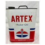 Artex Motor Oil Metal Can, 1-Gallon, American Oil Artex Motor Oil Metal Can, 1-Gallon, American Oil