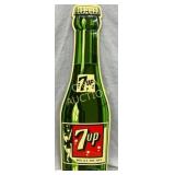 Embossed Die-Cut 7Up Bottle Advertisement Sign, 13 Embossed Die-Cut 7Up Bottle Advertisement Sign, 13