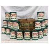 24 Southern Queen One-Quart Motor Oil Cans with Or 24 Southern Queen One-Quart Motor Oil Cans with Or