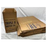 20 Triple A Motor Oil Cardboard Boxes, High Penn O 20 Triple A Motor Oil Cardboard Boxes, High Penn O