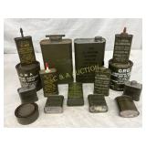15 Military-Style Oil, Lubricant, and Grease Cans 15 Military-Style Oil, Lubricant, and Grease Cans