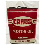 Two-Gallon Cargo Motor Oil Can by Fleet Oil Co. Two-Gallon Cargo Motor Oil Can by Fleet Oil Co.