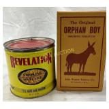 Two Smoking Tobacco Containers, Revelation and Orp Two Smoking Tobacco Containers, Revelation and Orp