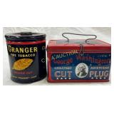 Two Tin Tobacco Containers: Granger Pipe Tobacco a Two Tin Tobacco Containers: Granger Pipe Tobacco a