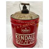Vintage Kendall Dual Action Motor Oil 5-Gallon Met Vintage Kendall Dual Action Motor Oil 5-Gallon Met