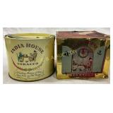 India House Tobacco Tin with Original Box by P. Lo India House Tobacco Tin with Original Box by P. Lo