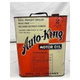 Auto-King Motor Oil Two-Gallon Tin Can by King Oil Auto-King Motor Oil Two-Gallon Tin Can by King Oil