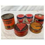 6 Vintage Product Tins Including Grease, Cleaner, 6 Vintage Product Tins Including Grease, Cleaner,