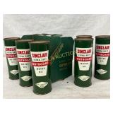 6 Sinclair Extra Duty Outboard Motor Oil Cans with 6 Sinclair Extra Duty Outboard Motor Oil Cans with