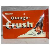 Vintage-Style Orange Crush Metal Advertising Sign, Vintage-Style Orange Crush Metal Advertising Sign,