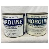 Two 5lb Cans of Moroline White Petroleum Jelly  H Two 5lb Cans of Moroline White Petroleum Jelly  H