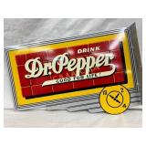 Dr Pepper Embossed Metal Advertising Sign, 22in x Dr Pepper Embossed Metal Advertising Sign, 22in x