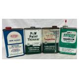 4 One-Pint Vintage Metal Cans: DuPont IMR-4064, P& 4 One-Pint Vintage Metal Cans: DuPont IMR-4064, P&