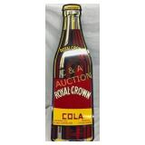 Royal Crown Cola 1936 Embossed Tin Bottle Sign, 11 Royal Crown Cola 1936 Embossed Tin Bottle Sign, 11