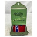 Green Tin Dr. Pepper Wall-Mounted Match Holder Green Tin Dr. Pepper Wall-Mounted Match Holder