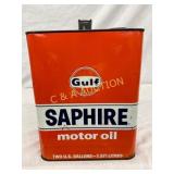 Gulf 2-Gallon Saphire Motor Oil Can with Handle Gulf 2-Gallon Saphire Motor Oil Can with Handle