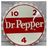 Dr Pepper 19-Inch Convex Embossed Cap Sign by Stou Dr Pepper 19-Inch Convex Embossed Cap Sign by Stou
