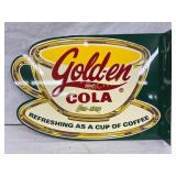 Double-Sided Golden Girl Cola Tin Sign, 19in by 14 Double-Sided Golden Girl Cola Tin Sign, 19in by 14