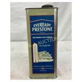 Eveready Prestone 1/2 Gallon Metal Antifreeze Can Eveready Prestone 1/2 Gallon Metal Antifreeze Can