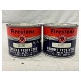 Two 8 Fluid Oz Firestone Chrome Protector Cans Two 8 Fluid Oz Firestone Chrome Protector Cans