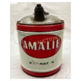 5-Gallon Amalie Motor Oil Can with Spout and Handl 5-Gallon Amalie Motor Oil Can with Spout and Handl