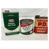 3 Vintage Metal Cans: Texaco Radiator Fast Flush, 3 Vintage Metal Cans: Texaco Radiator Fast Flush,
