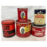 5 Vintage Product Tins: Tobacco, Coffee, Soap, and 5 Vintage Product Tins: Tobacco, Coffee, Soap, and