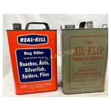 Two 1-Gallon Metal Cans: Real-Kill Bug Killer and Two 1-Gallon Metal Cans: Real-Kill Bug Killer and