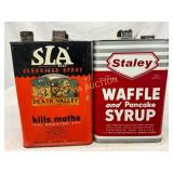 Two One-Gallon Tin Cans: SLA Cedarized Spray and S Two One-Gallon Tin Cans: SLA Cedarized Spray and S