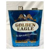 Golden Eagle Motor Oil Two-Gallon Tin with Handle Golden Eagle Motor Oil Two-Gallon Tin with Handle
