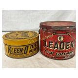 Two Vintage Metal Advertising Cans: Kleen-O Oil Mo Two Vintage Metal Advertising Cans: Kleen-O Oil Mo