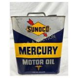 Sunoco Mercury Motor Oil Two-Gallon Tin Can Sunoco Mercury Motor Oil Two-Gallon Tin Can