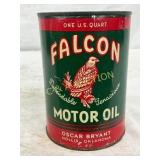 Falcon Motor Oil One-Quart Can, Oscar Bryant, Holl Falcon Motor Oil One-Quart Can, Oscar Bryant, Holl