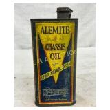 Alemitte Chassis Oil Metal Can, 1 Quart, 7 in x 4 Alemitte Chassis Oil Metal Can, 1 Quart, 7 in x 4