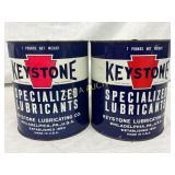 Two 7lb Keystone Specialized Lubricants Cans Two 7lb Keystone Specialized Lubricants Cans