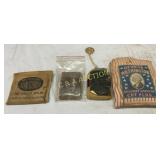 4 Vintage Tobacco Pouches and Packaging, 3in to 6i 4 Vintage Tobacco Pouches and Packaging, 3in to 6i