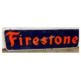 Porc. Firestone Sign with Self-Framed Edge, 108×3