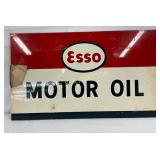 DS Esso Motor Oil Metal Sign with Partial NOS Pape