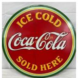 1933 Emb. Coca-Cola Tin Sign, Ice Cold Sold Here,