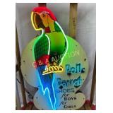 Polly Parrot Shoes DS 4-Color Neon Porc. Sign 34×5