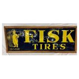 1941 Emb. Fisk Tires Sign with Fisk Boy and Origi