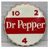 18in. Dr Pepper 10-2-4 Bottle Cap Sign