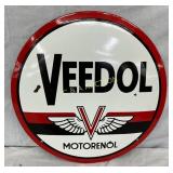 20-Inch Porc Veedol Motorenöl Convex Sign