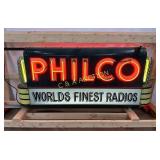 Rare Philco DS Neon Sign with Bullnose Ends 72×32