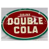 Orig. Convex Emb Double Cola Sign, 35 1/2 x 23 1/2