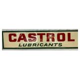 Emb. Castrol Lubricants Self Framed Sign, 71in x 1