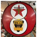 30in. DSP Texaco Ethyl 8 Ball Sign with Ring